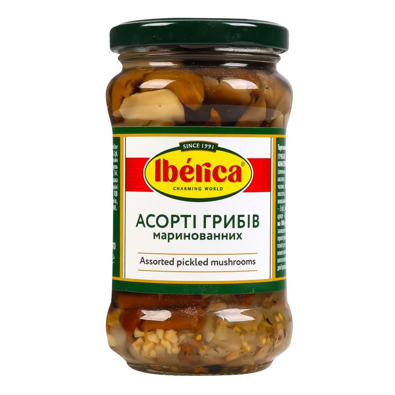 Гриби Iberica Асорті мариновані с/б 280г